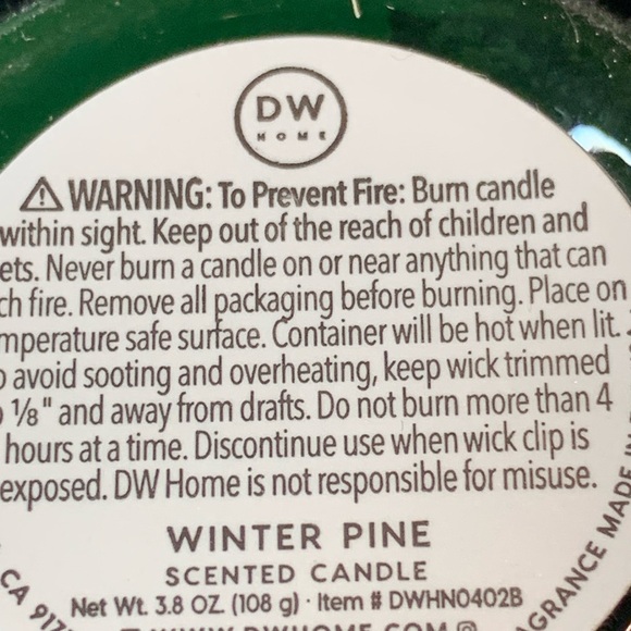 DW HOME CANDLE WHITE PINE MINI 3.8 oz NEW 1 WICK - Picture 6 of 6